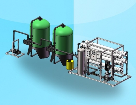 10T/H(每小時出水10噸)反滲透凈水設(shè)備